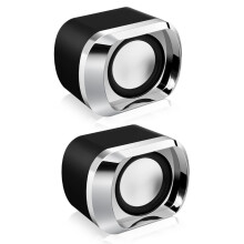 Mini-Desktop-Lautsprecher, Stereo-Klang, Starker Bass, USB, ABS-Material