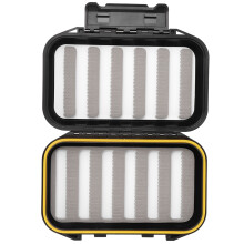 Anglers' Delight: Compact Waterproof Fly Box, Two-Sided Storage System, Impact Resistant Abs Plastic, Silicone Seal Ring, Clear Cover For Quick