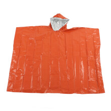 Survival Rain Poncho Mylar Space Blanket Emergency Gear Thermal Insulation Waterproof Windproof Reusable Compact Lightweight Survival Tool For Hiking