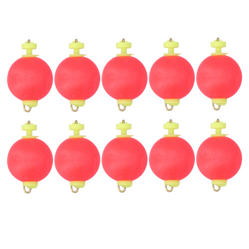 10pcs EVA Fishing Foam Spring Float Bobber Kit, Round, Solid, Multi-Purpose 1