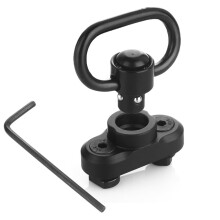 QD Sling Swivel Mount Quick Detach Push Button Swivel For Mlok Rail System High Strength Steel Rust Resistant Compatible With 1.25 Inch Webbing Matte