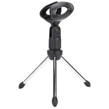 Seasamh Tripod Micreafóin Inchoigeartaithe le haghaidh Craoltóireachta Beo, Seasamh Micreafóin Deisce Cobhsaí le Cosa Neamhshleamhnacha agus