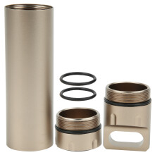 Aluminium Alloy Waterproof Container, Air-Tight EDC Accessory Case Smell Proof Container Sealed Jar Outdoor Survival Storage Metal Container Dry Box H
