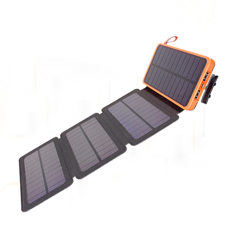 High Capacity Power Station With Solar Panels, 10,000Mah Portable Power Bank For Wireless Charging, Fast Charge, Bright Flashlight, And Waterproof 9138057495782