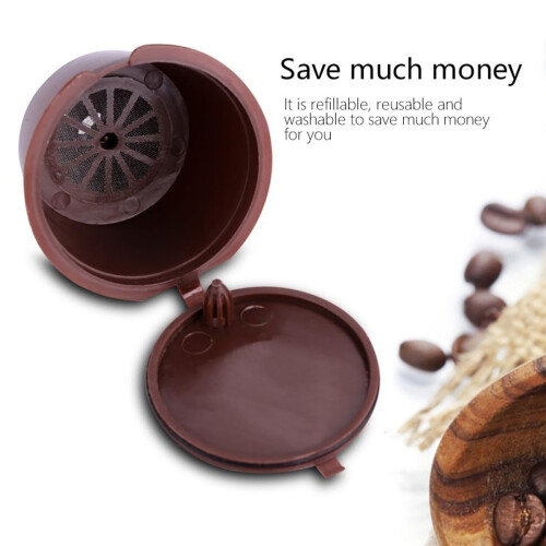 Eco-Friendly Coffee Capsules Compatible with Dolce Gusto, Single-Origin Whole Bean Coffee Ready Reusable Filter System with Fine Mesh Stainless 1