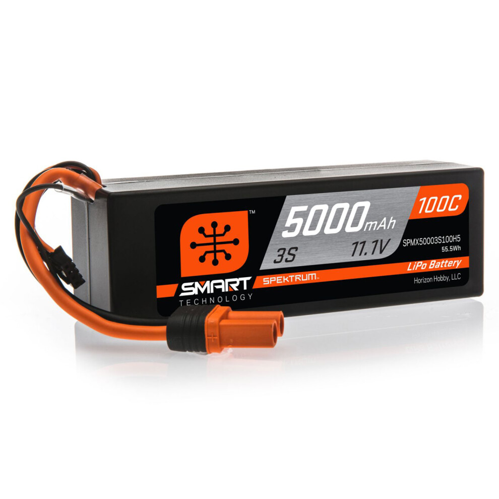 Spektrum 5000Mah 3S 11.1V 100C Smart Lipo Hardcase; Ic5 Spmx50003s100h5 605482418383