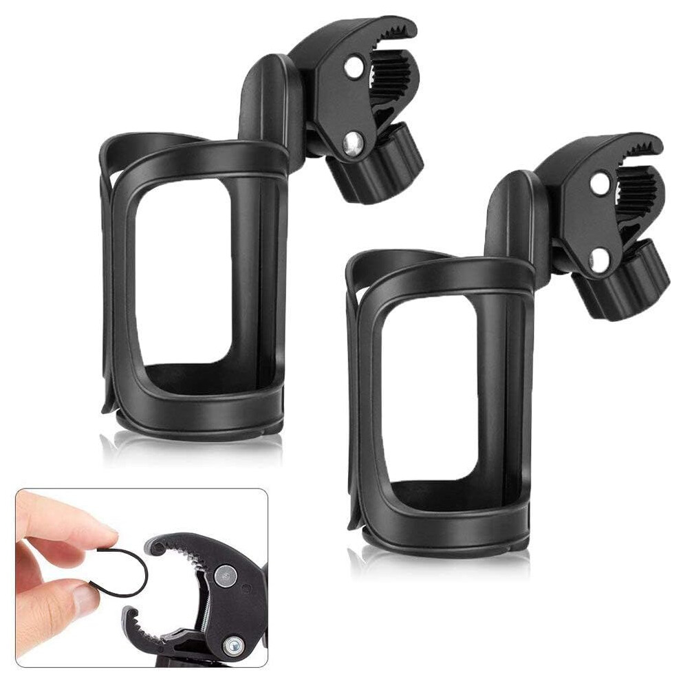 Stroller Companion, Your Beverage On The Go: Universal Cup Holder For Bikes, Trolleys Or Walkers, Large Caliber Drinks Holder Fits Most Bottles.