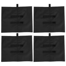 Heavy Duty Sand Bags For Wind Resistant Outdoor Shelters, Portable And Reusable Universal Compatibility Large Capacity Waterproof Coating, 4 Black Oxf