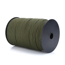 Corda in paracord per paracadute, corda in paracord resistente e antistrappo per uso tattico e attività all'aperto, 100 m, verde militare con