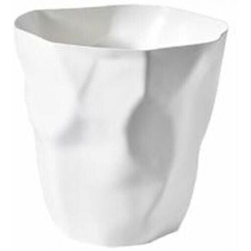 Creative Irregular Design Trash Can, Stylish White Color For Small Space Suitable, Durable Plastic With Easy Clean Surface For Versatile Use As A