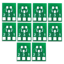 10 StüCk SOT23 SOT23-3 Turn SIP3 Doppelseitig SMD Turn DIP SIP3 Adapter Konverter Plate SOT SIP IC Socket PCB Board DIY Kit