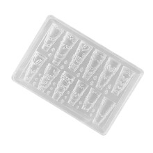 Wiederverwendbare Nagelschablone aus weichem Silikon für-Stil 1