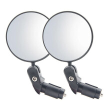 Bike Mirror Handlebar Rearview Mirror, Convex Mirror HD Stable Image Wide Field of View Adjustable 360-Degree Rotation Bike Mirrors for Mountain Road