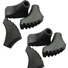 Durable Rubber Replacement Tips For Universal Fit Hiking Poles, Shock Absorption Protection Ensures Grip And Traction On Varied Surfaces, 6 Medium Har