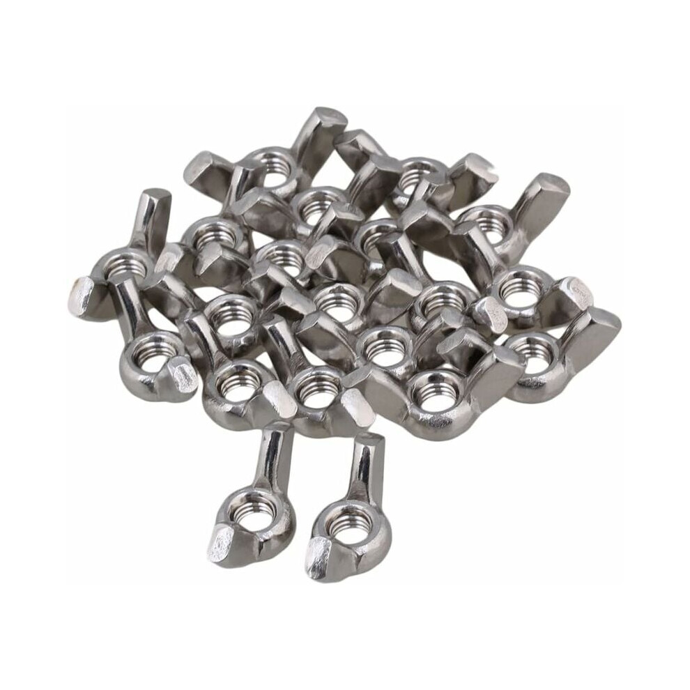 Stainless Steel Wing Nuts, Butterfly Wing Nut Set For Hand Twist Tighten, Antirust And Corrosion Resistant Hardware Fasteners, Perfect For Professiona 9301476935782
