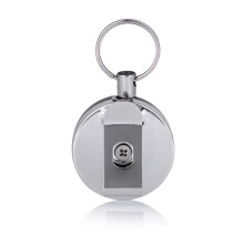 Professional Retractable Badge Holder, Strong Zinc Alloy Core for Heavy Duty Use in Office or Medical Environments, Belt Clip Function Ensures Secure