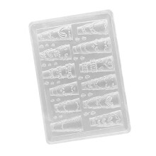 Food-grade siliconen nagelkunstvorm met gesneden-Stijl 1