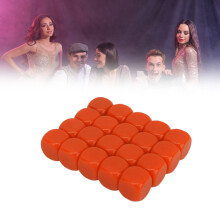 20 Stück 16mm Orangeleere Würfel für Brettspiele & Lehrspielzeug – DIY Spaß