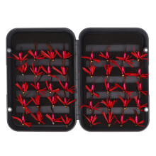 Fly Lure Assortment Kit, Handmade Fishing Flies Set with Waterproof Fly Box Lightweight Durable Materials for Trout Salmon Bass Anglers Gift