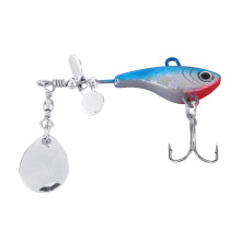 Spinner Bait For Bass Fishing Long Cast Metal Lure With Water Drop Sequins Tail Dual Spinner Blade Design Small Fish Pattern For Freshwater Saltwater