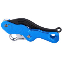 Climbing Belay Device Self Locking Rope Grab Aluminum Magnesium Alloy High Strength Lightweight Sturdy Outdoor Descending For Mountaineering Rappellin