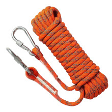 Professional Design Outdoor Climbing Rope, Bright Color Sturdy Lightweight Portable Accessory Cord, 10m Length 12mm Diameter for Mountaineering, Magne