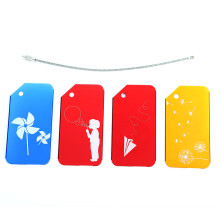 Travel Essentials, 4 Pack Brightly Colored Luggage Tags, Luggage Identification Aluminium Alloy Suitcase Tags, Privacy Protection And Strong Durabilit