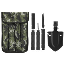 Compact Outdoor Folding Shovel, Tactical Multitool Kit Stainless Steel, Portable Survival Gear With Canvas Storage Bag For Camping Hiking Fishing And