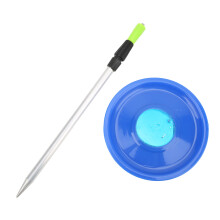 Supporto portatile per canna da pesca, staffa estensibile in alluminio per canna da pesca da riva, supporto estensibile per asta, materiale resistente