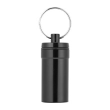 Waterdichte pillendoos met sleutelhanger, medicijncontainer van aluminiumlegering met rubberen afdichtingsring, duurzaam en vochtbestendig, compact