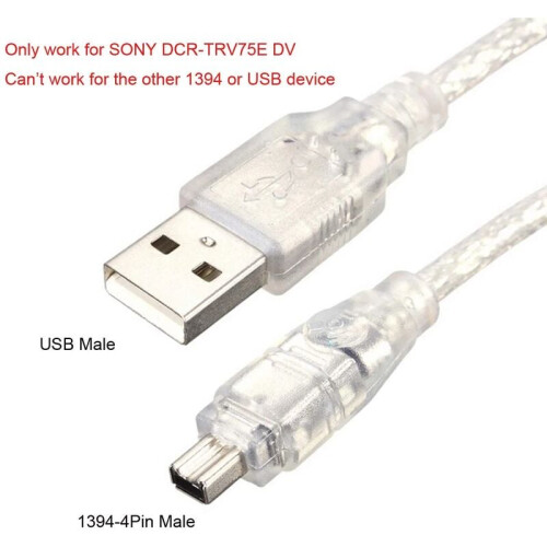Βελτιωμένος αρσενικός προσαρμογέας USB για Dcr-Trv75E Dv, Ieee1394 Ρυθμοί μεταφοράς 1