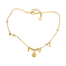 Adjustable Ankle Bracelet Gold Plated Charm Bells Jewelry Gift