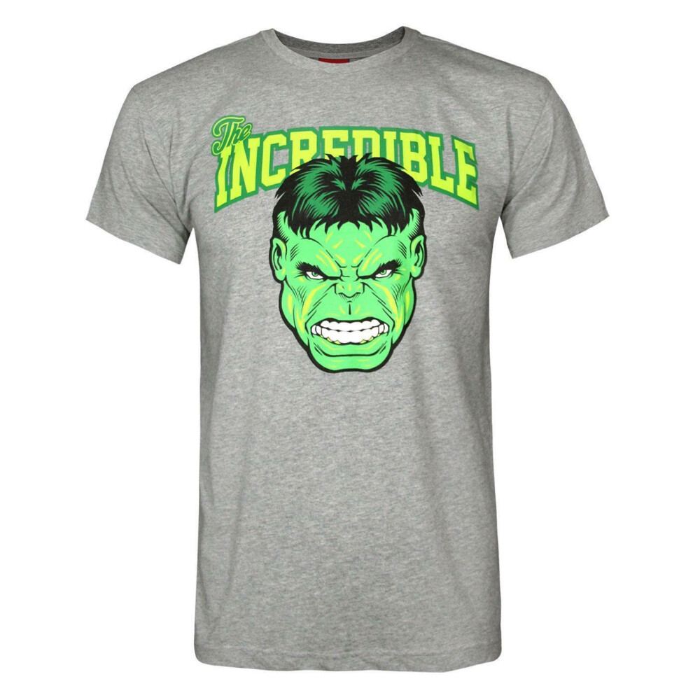 Marvel (Medium) Short Sleeved T-Shirt (Mens ) Grey