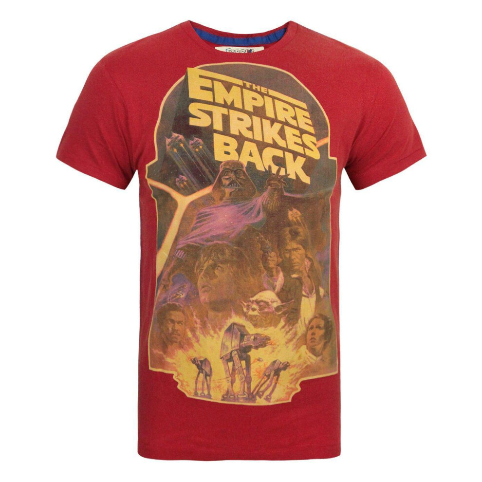 Star Wars Short Sleeved T-Shirt (Mens ) Red