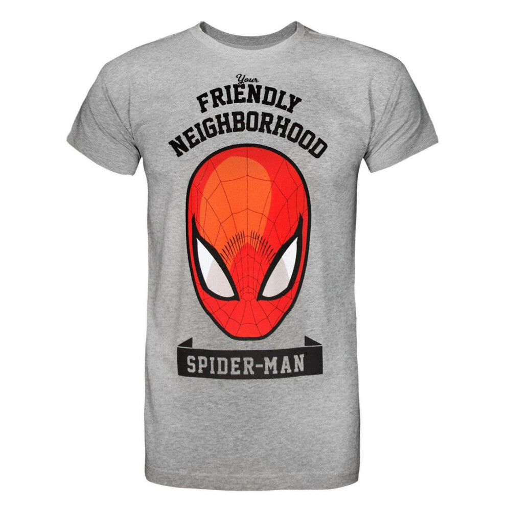 New Marvel Men's Short Sleeved T-Shirt ( ) Grey