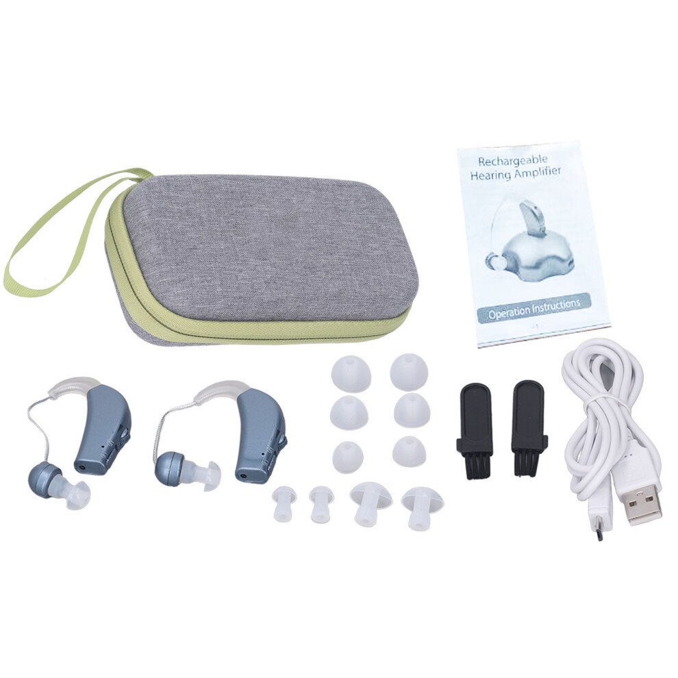 Comfortable Wear Hearing Amplifiers for Seniors, Rechargeable Hearing Aids with Noise Reduction, Suitable for Various Activities