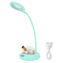 Lampa Cartúin LED Fillte le Solas Léitheoireachta Rialaithe Tadhaill, Comhcheanglaíonn Lampa Deisce um Chosaint Súile In-athluchtaithe Solas