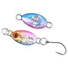 Fishing Lures for Freshwater Bass, Casting Spoon with Realistic Bait Mimic and Small Lead Fish Design, Hard Artificial Lure for Trout Roach Panfish, L