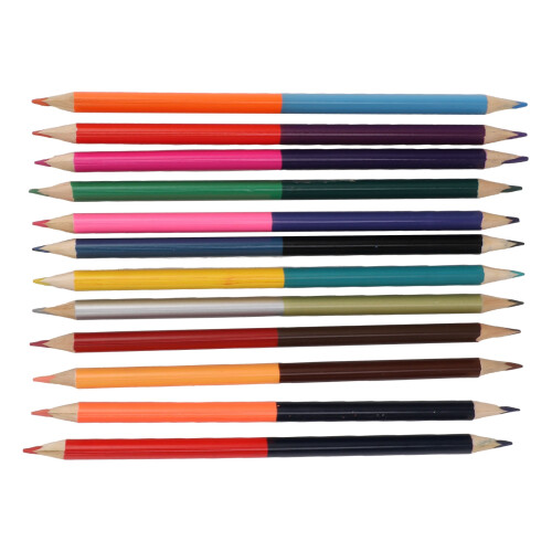 Coffret de 12 crayons à dessin en graphite de qualité supérieure, effaçables, double pointe, pré-taillés, mine robuste, prise en main 1