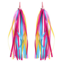 Colorful Bike Tassels Ribbons, Vibrant Kids Bike Accessories Handlebar Streamers Easy to Install for a Fun Ride
