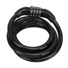 Coiled Combination Cable Lock For Bike Scooter Keyless Convenience Self Coiling Anti Theft High Security Braided Steel Wire With PVC Coating Multi