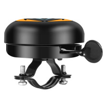 Electric Bicycle Bell Loud Sound, Sturdy Structure Alloy Steel Bike Horn Clear Ringer for Adults Kids, Easy Installation 2.8 X 5.8cm, Black
