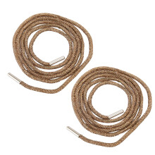 2 Stück Kristall-Blings Schuhbänder – 120cm, Gelb Glitzer, Rundsteine