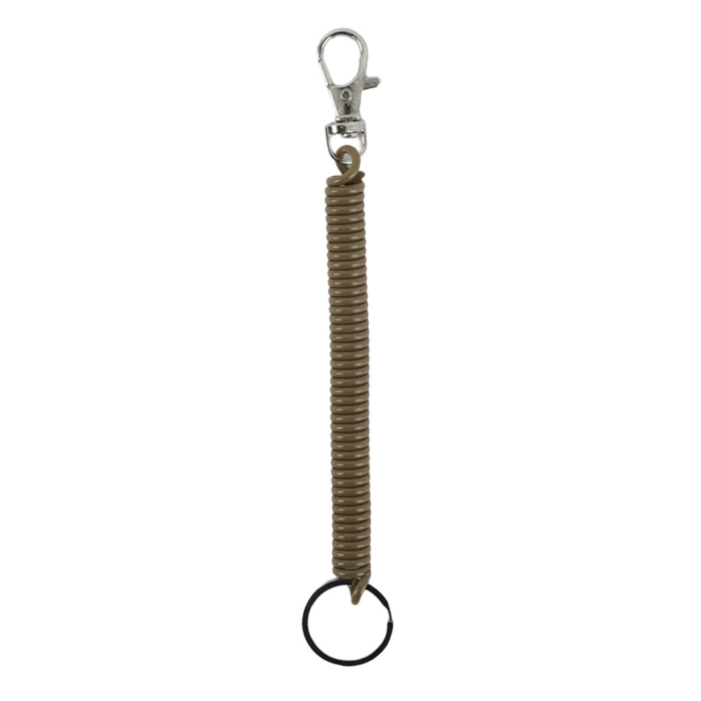 Retractable Coil Keychain Spring Key Holder Secure Key-Coffee 7732000638497