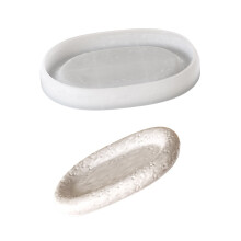 Silicone Tray Mold Oval Shaped Plate Mould Epoxy-Short style