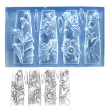 Moule en Silicone pour Nail Art, sculpture de fleur-CS135