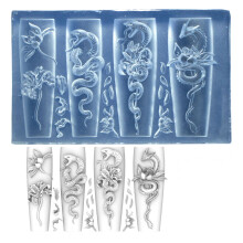 Modèle de sculpture d'art d'ongle en Silicone élégant pour-CS139