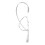 Modern Geometric Ear Bone Clip for Women-Left ear Silver 1