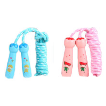 Kids' Jump Rope, Adjustable Wooden Handle and Cotton Rope, Fitness Exercise for Toddlers and Teenagers, Perfect for Indoor Outdoor Activities, Smooth