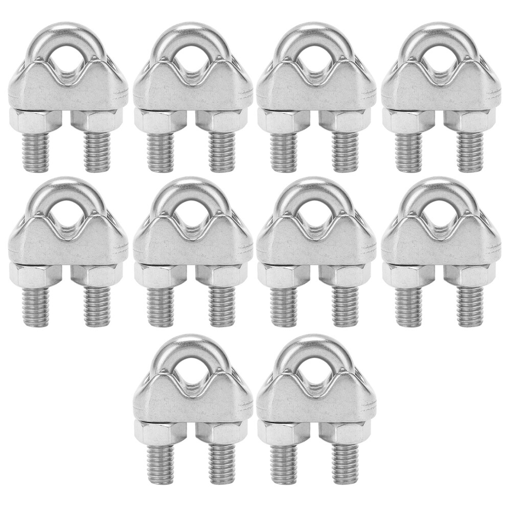 Wire Rope Clamps For Securing Loads, 304 Stainless Steel Cable Clips Fastener Set With U Bolt Saddle And Nuts, Corrosion Resistant Wire Clamp For Temp 9463374525059
